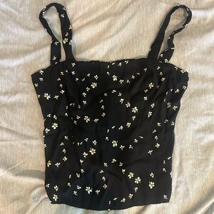 Reformation Ellora Top Black: tailored straps